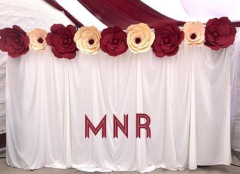 Paper flower backdrop
