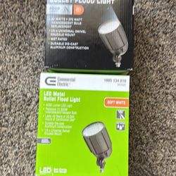 Commercial Electric LED Bullet Flood Lights 4000 Lumens Soft White Bronze