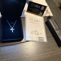 VVS1 Moissanite Cross Necklace