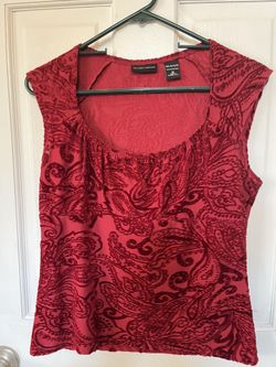 New York & Company deep red blouse 