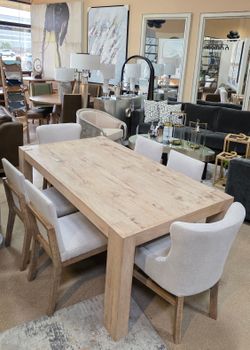 7-PC Melina Wood Dining Table Set – Special Today $2,995 (Regular $3,500+)