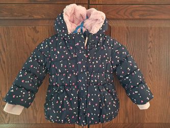 ZeroXposur Girls Toddler Jacket Size 2T Hearts Hood Winter