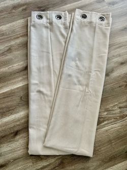 Lot 2 Tommy Hilfiger Room Darkening Grommet Curtain Ivory Panels 48” x 84”