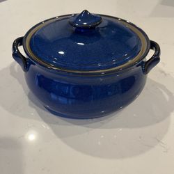 Denby Imperial Blue Lidded Stoneware Casserole Dish 