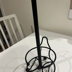 Black Metal Paper Towel Holder approx H 15”W6”