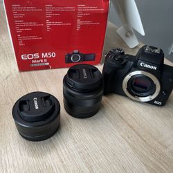 Canon M50 Camera Bundle – Like New + 22mm Lens