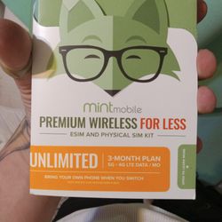 Mint Mobile 3 Month UNLIMITED SERVICE PLAN