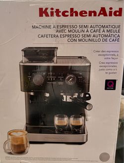 New KitchenAid Espresso Machine with Built-In Burr Grinder