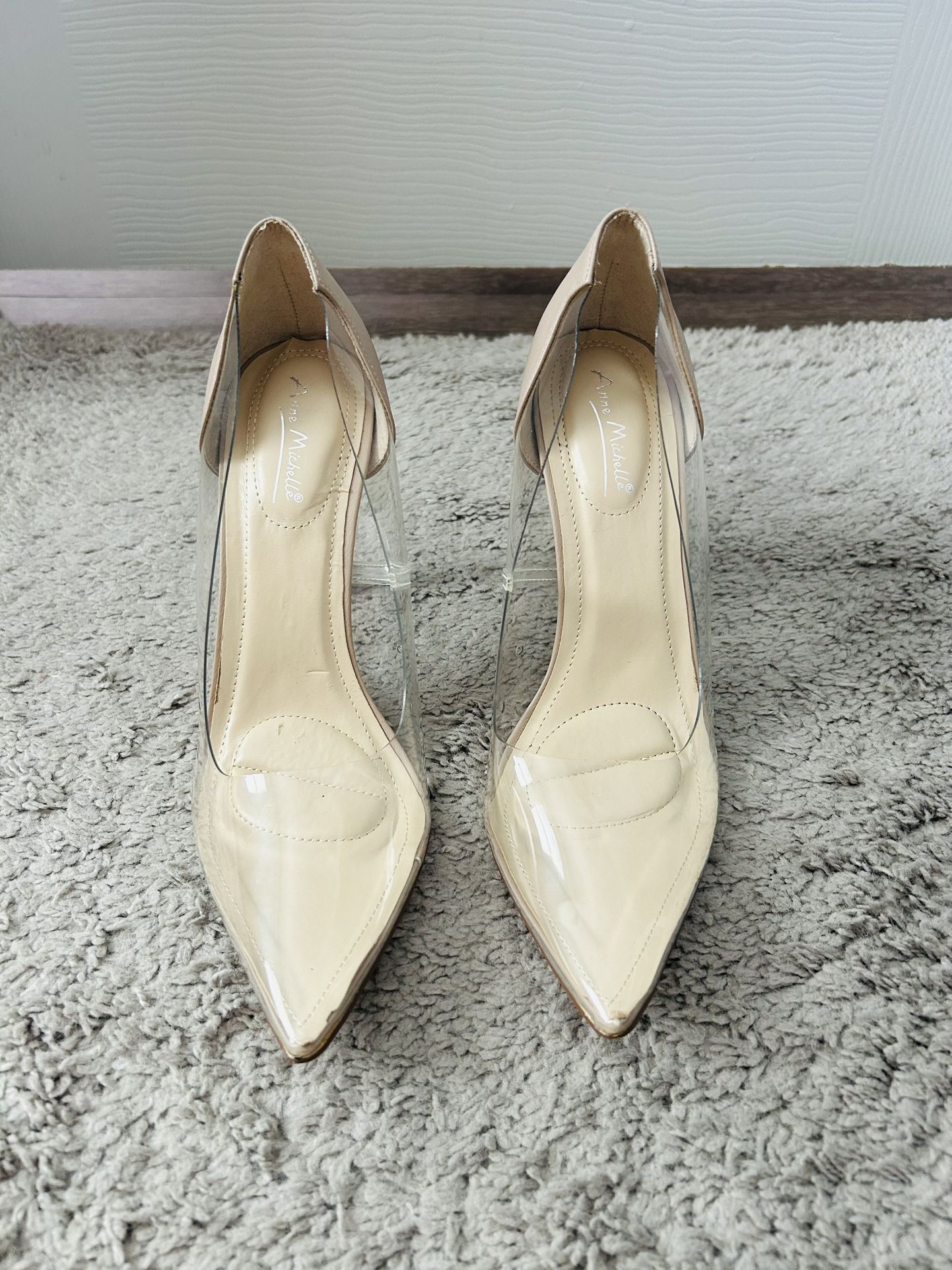 Clear Heels- Never Worn Size 9