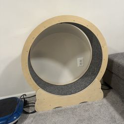 Cat Exercise Wheel Large - In Light Oak Color