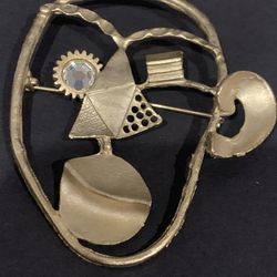 Vintage Abstract Picasso Brooch