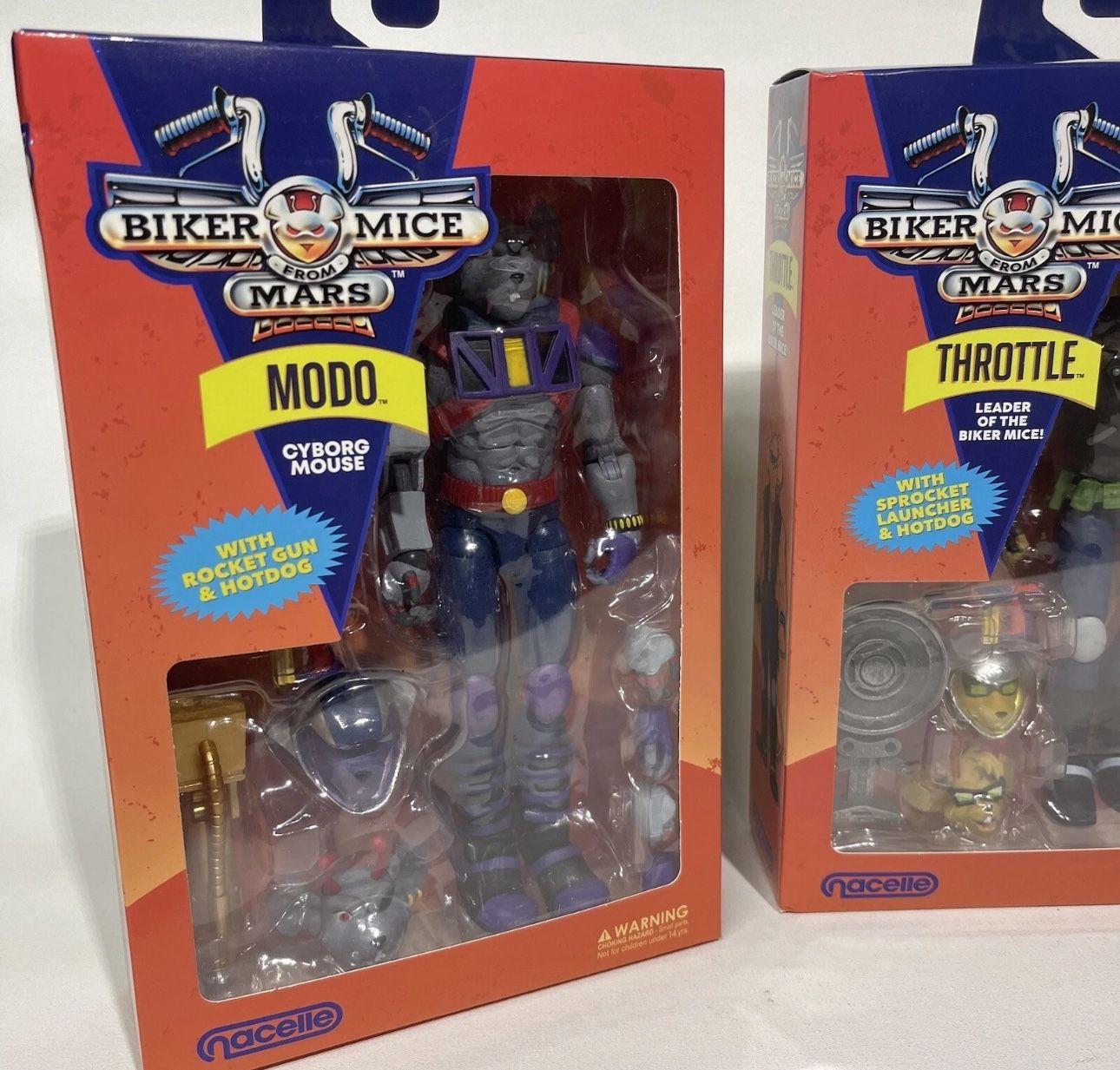 Nacelle Biker Mice From Mars 3 Figures Vinnie Modo Throttle + Bikes Set
