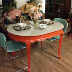 Small Dining Room Table/ Antique With Formica Top