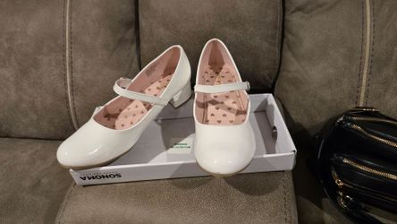 Sonoma Girls White Patent Mary Jane Heels