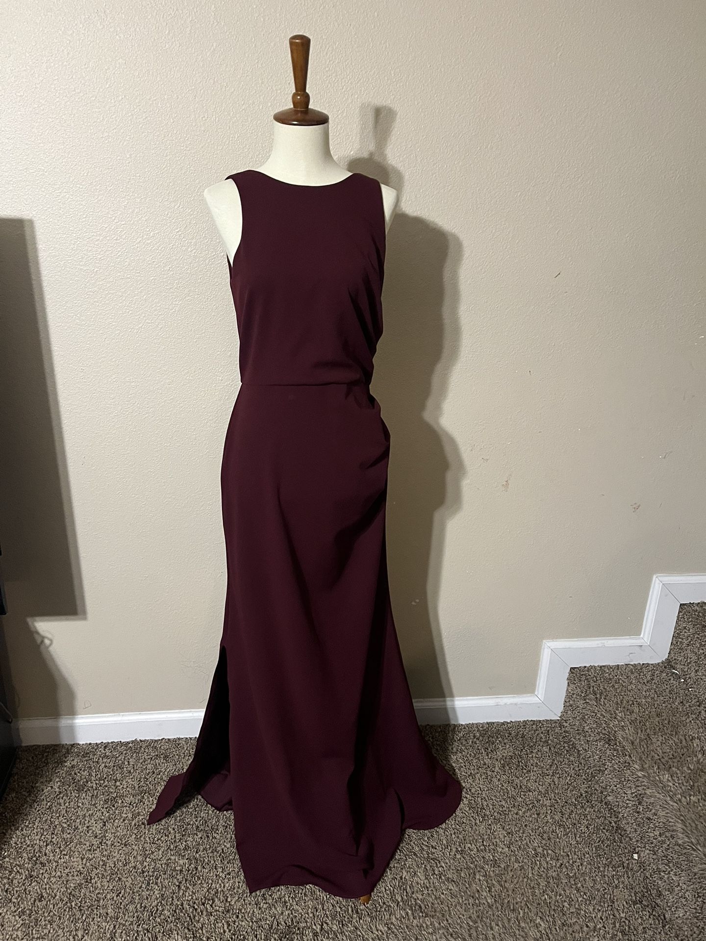 Burgundy/ Plum/Dark Red Wedding/ Prom Dress