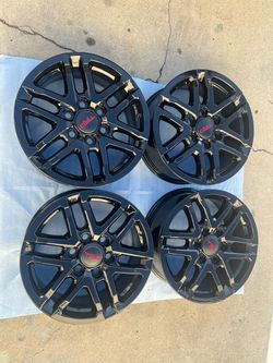 Toyota Tacoma Trd rims 18” OEM Factory Wheels Rines new gloss black powder coated ( exchange available )( Cambio Disponible ) fits Tacoma 2024-2026