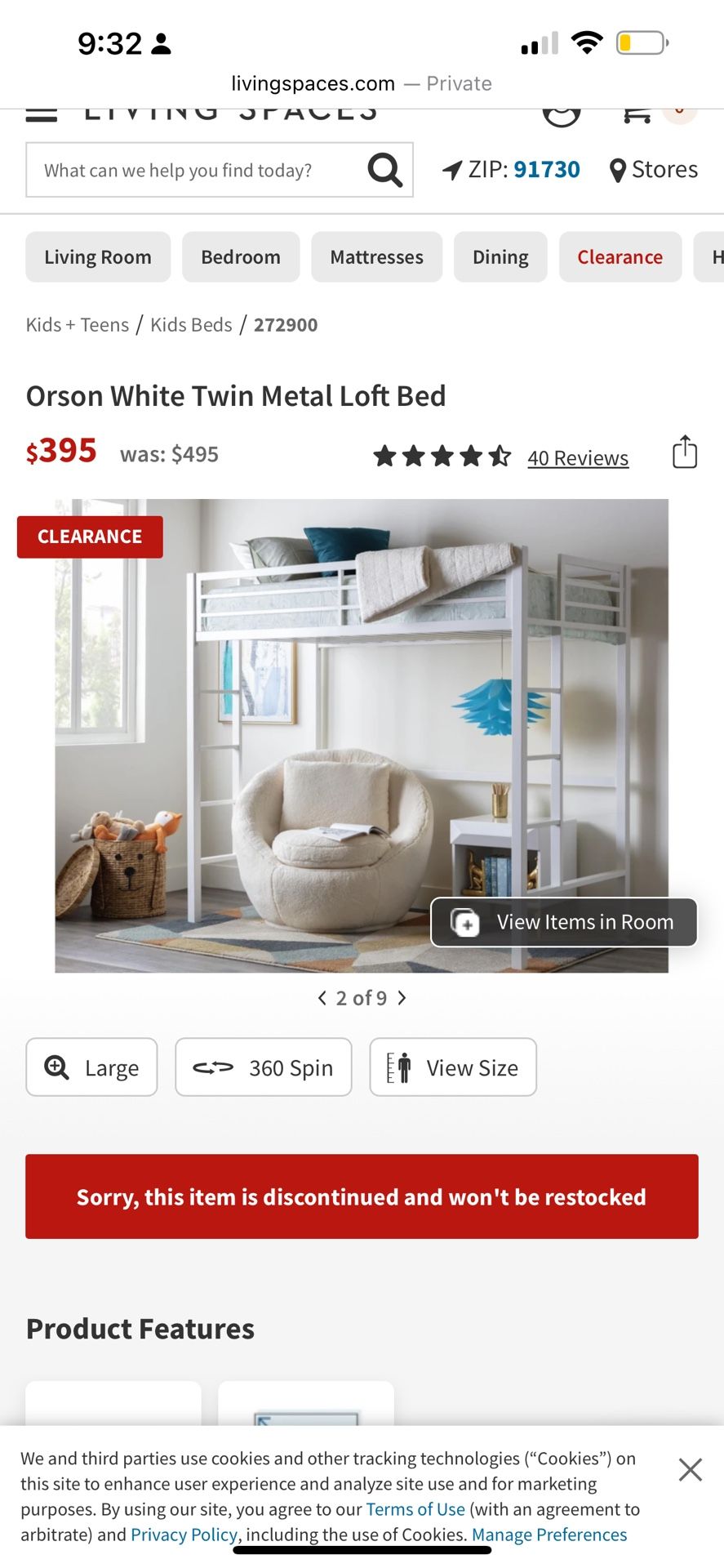 White Twin Bunk Bed Loft Bed 