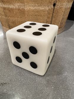 1 Die Statue - Art Pedestal Stand $20. 4” Square Black & White $20 Each. Pair Of Dice $40. Cool With MCM, Z Gallerie, Casino, BONKO & Gambling Decor.