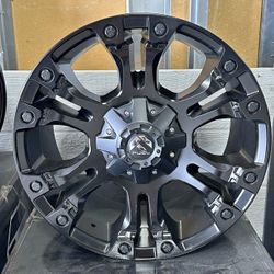 20X9 FUEL VAPOR WHEELS W/ TIRES 33X12.5X20 FOR RAM OR FORD (WE FINANCE NO CREDIT NEEDED)