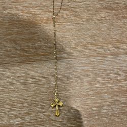 Golden cross necklace