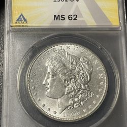 1902 O Morgan Silver Dollar Graded MS62