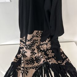 Open Cardigan - Long - With Fringles - Size Medium 