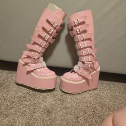 Demonia Pink Boots