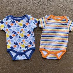 2 like new Baby Gear onesies, size 3-6 months