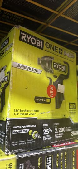 Ryobi 18 volt cordless HP 4-mode Impact driver