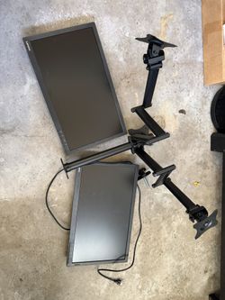 Dual Monitor Stand W/ Monitors