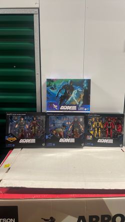 Gi joe/ classified/ Falcon & quarrel/ snake eyes & timber/ law & order/ gi joe diver & cobra diver/ Hasbro