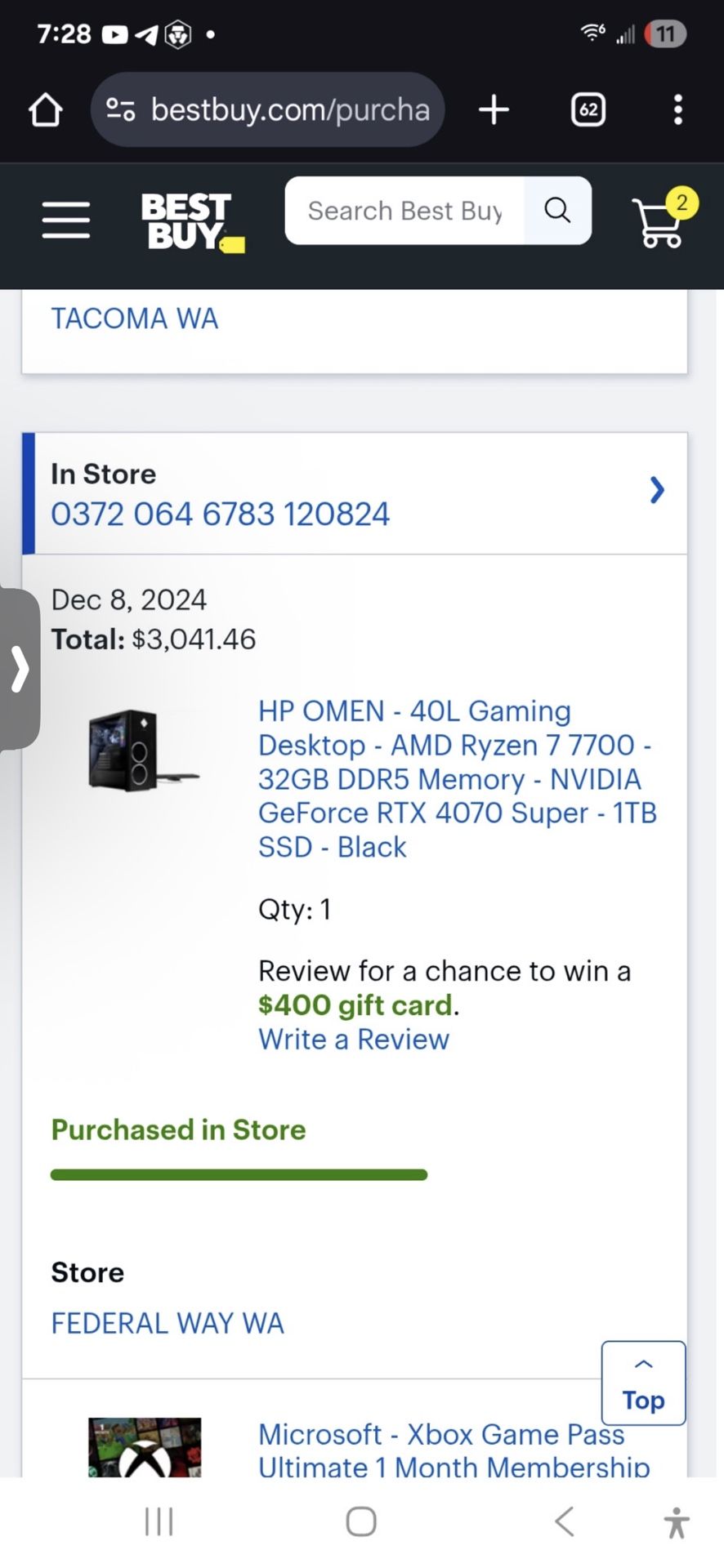 Full gaming setup Desktop pc 2 monitors mouse/keybored
