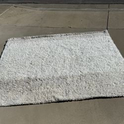 Unique Loom Solid Shag Area Rug - Snow White 8x8 Square - Super Soft & Cozy! 