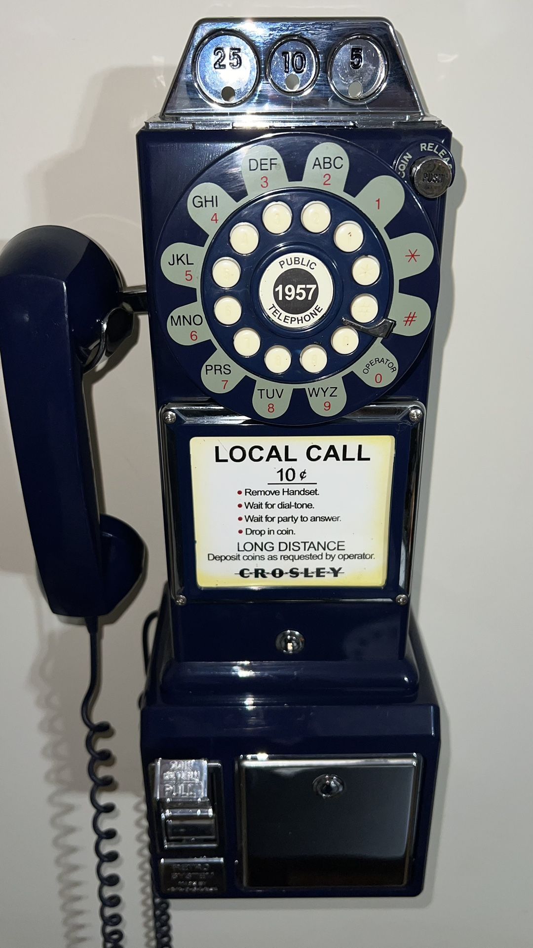 Retro Décor Item 1950s Payphone Crosley