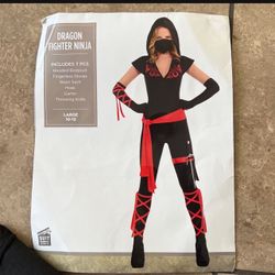 Large 10-12 Dragon Fighter Ninja  Halloween Costume 