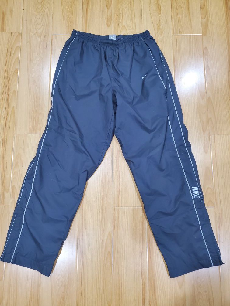 Vintage Nike Grey Windbreaker Pants basketball training size Large