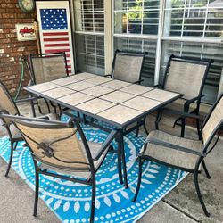 Pending Pickup…Outdoor Patio Set, table & 6 chairs