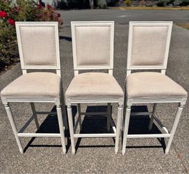 Restoration Hardware French Contemporary Square Fabric Bar & Counter Stool