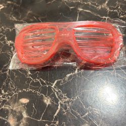 Brand-New Red Glasses Light Up In The Dark And Light Up When You Take The Pin