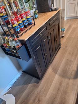 Large rolling cabinet with folding table!