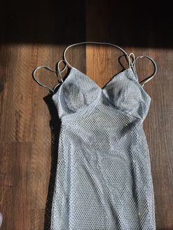 Prom dress with rhinestones