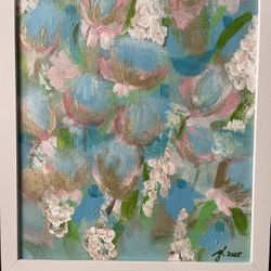 10 X 12 Canvas Abstract Floral Canvas Original Signed 