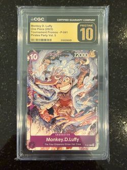 🔥 Monkey D. Luffy P-041 Pirates Party Vol. 5 — CGC PRISTINE 10