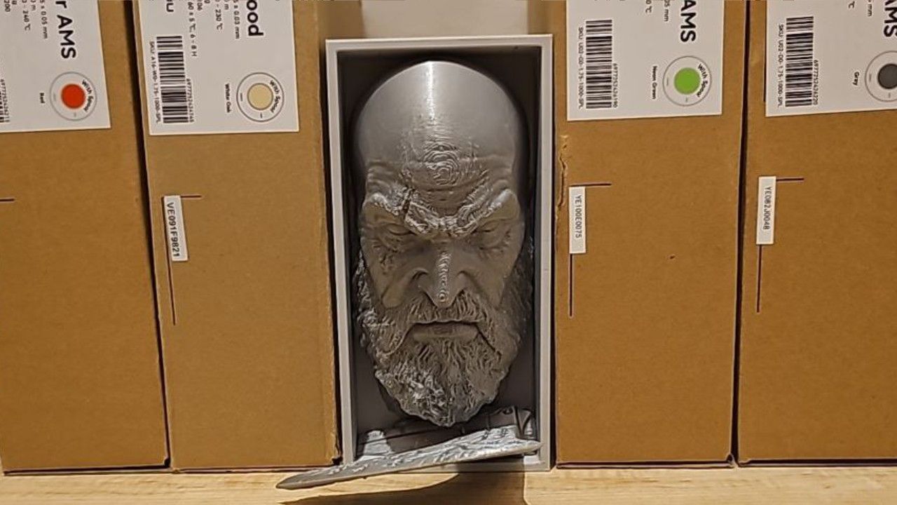 God Of War Kratos Book Nook Bookend Fantasy Horror Decor Literature Halloween