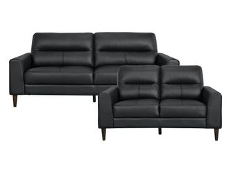 Lewes Black Sofa & Loveseat