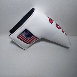 Golf Blade Putter Cover USA Flag Patriotic Faux Leather Magnetic  Closure - New