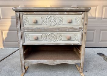 ROYALCRAFT RoyalCraft 2 Drawer Dresser, Accent Chest of Drawers, Large Capacity Vintage Storage Cabinet, Nightstand Organizer for Bedroom, Living Room