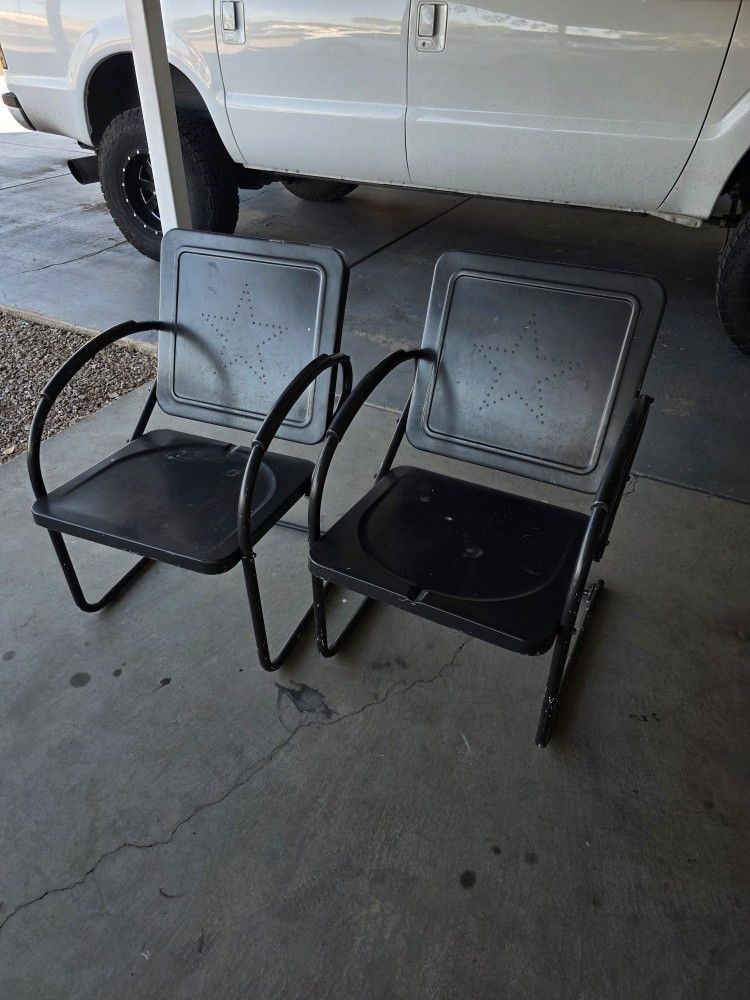 2 Metal Chairs