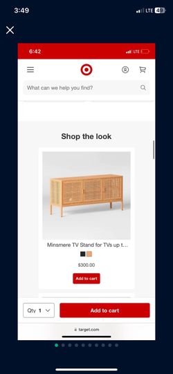 Threshold Wicker Tv Stand Brand New In Box HALF PRICE