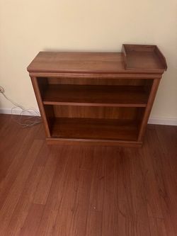 Wood Bookcase with Two Shelves